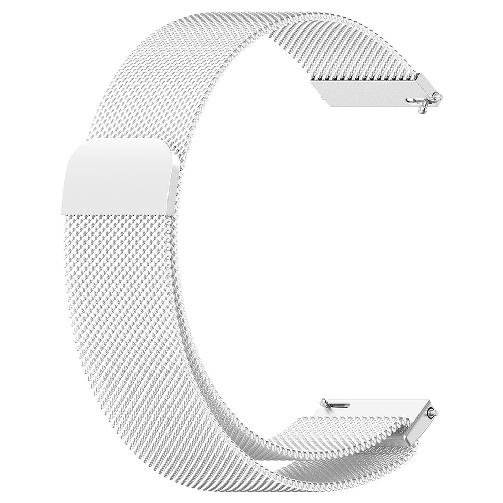 18MM Metal Watch Strap Mesh Milanese Smartwatch Band Replacement - Silver 18MM Metal Watch Strap Mesh Milanese Smartwatch Band Replacement - Silver